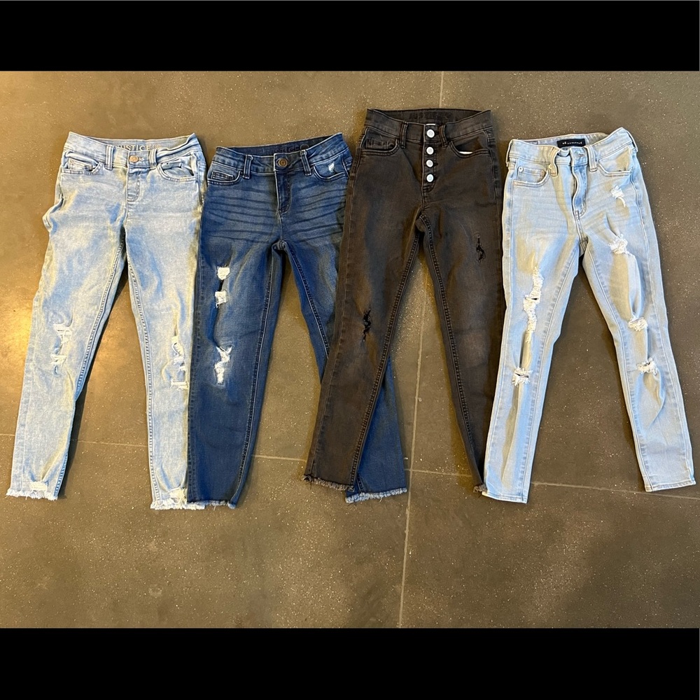 Lot of 12 slim girls Justice Aero jeans